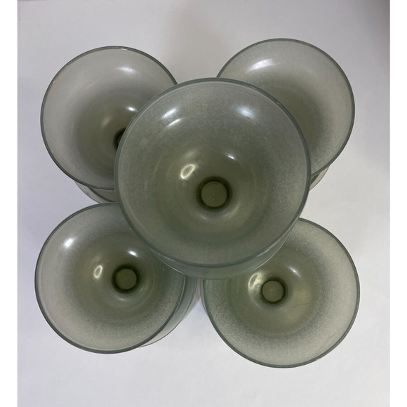 Vtg Tupperware 754 Smoke Grey Pudding ParfaitJelloDessert Cups Lot of 13 No Lids - Picture 2 of 7